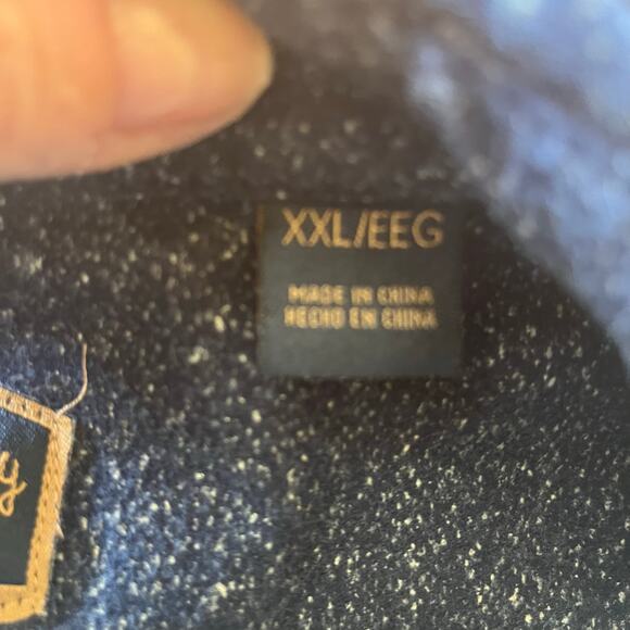 Freedom Foundry Long Sleeve Button Down Blue Speckled Men’s Shirt Size XXL - Picture 9 of 12